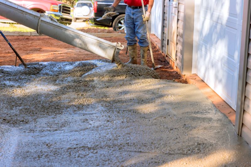 Concrete Driveway Installation in Progress